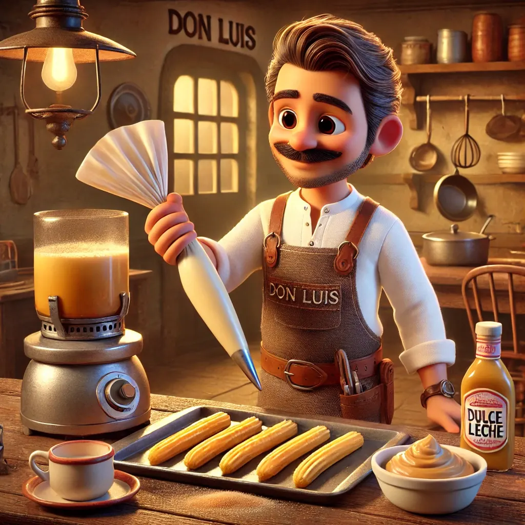 Churros con Dulce de Leche