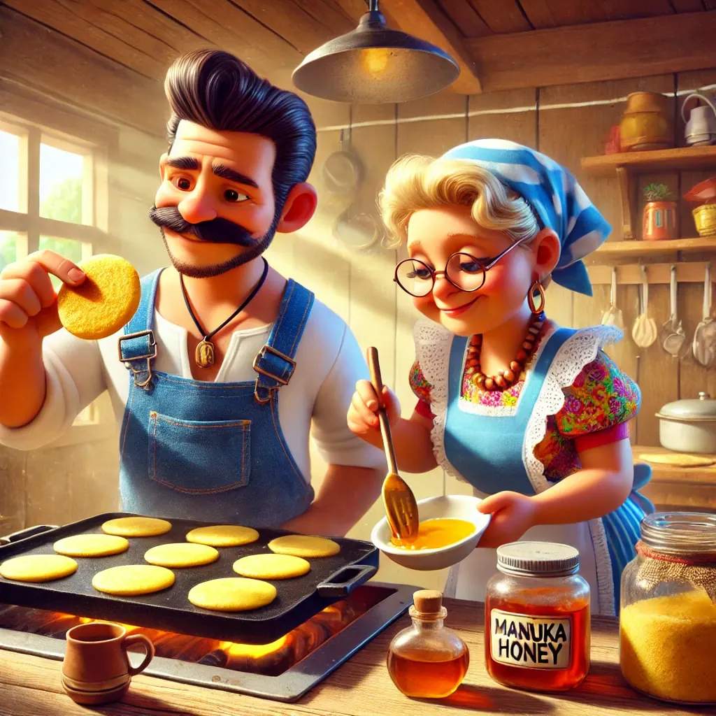 Arepas con Honey