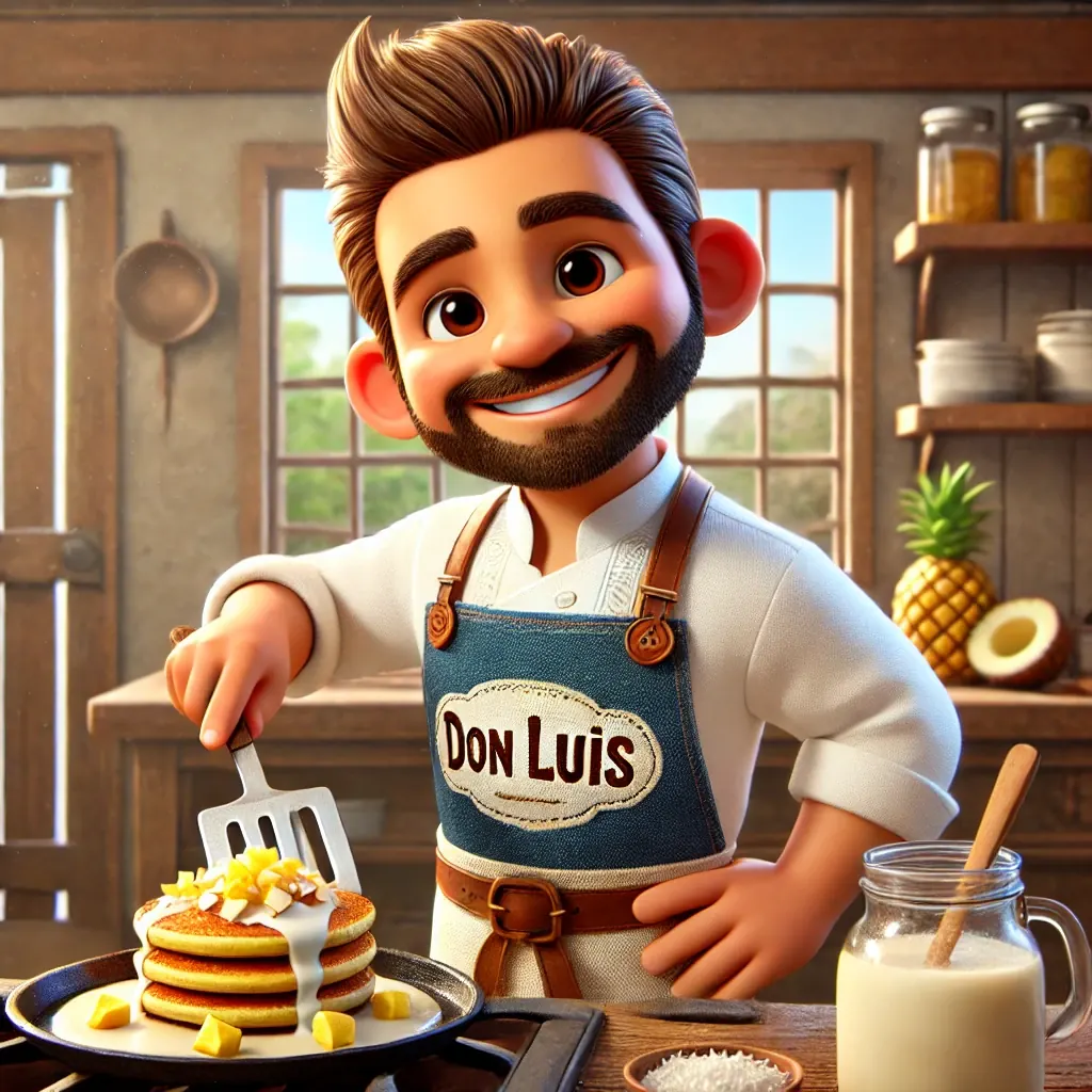 Pineapple y Coco Pancakes