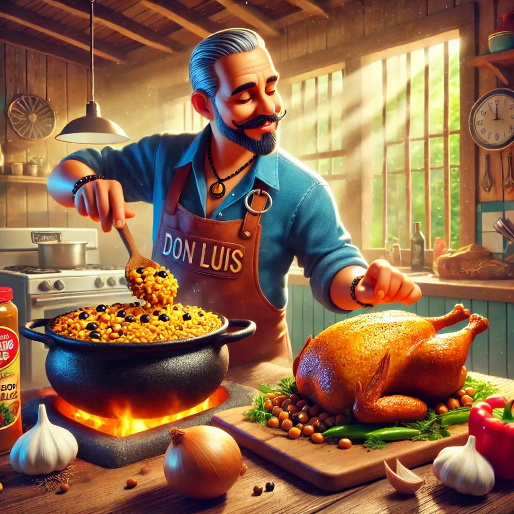 Pigeon Peas y Rice con Roasted Pollo