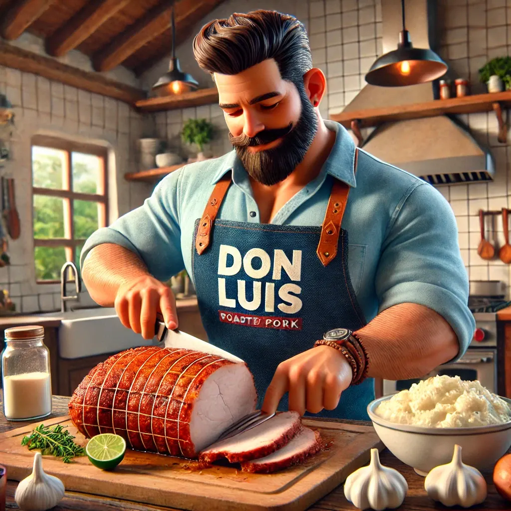 Pernil (Roast Cerdo) con Ajo Yucca