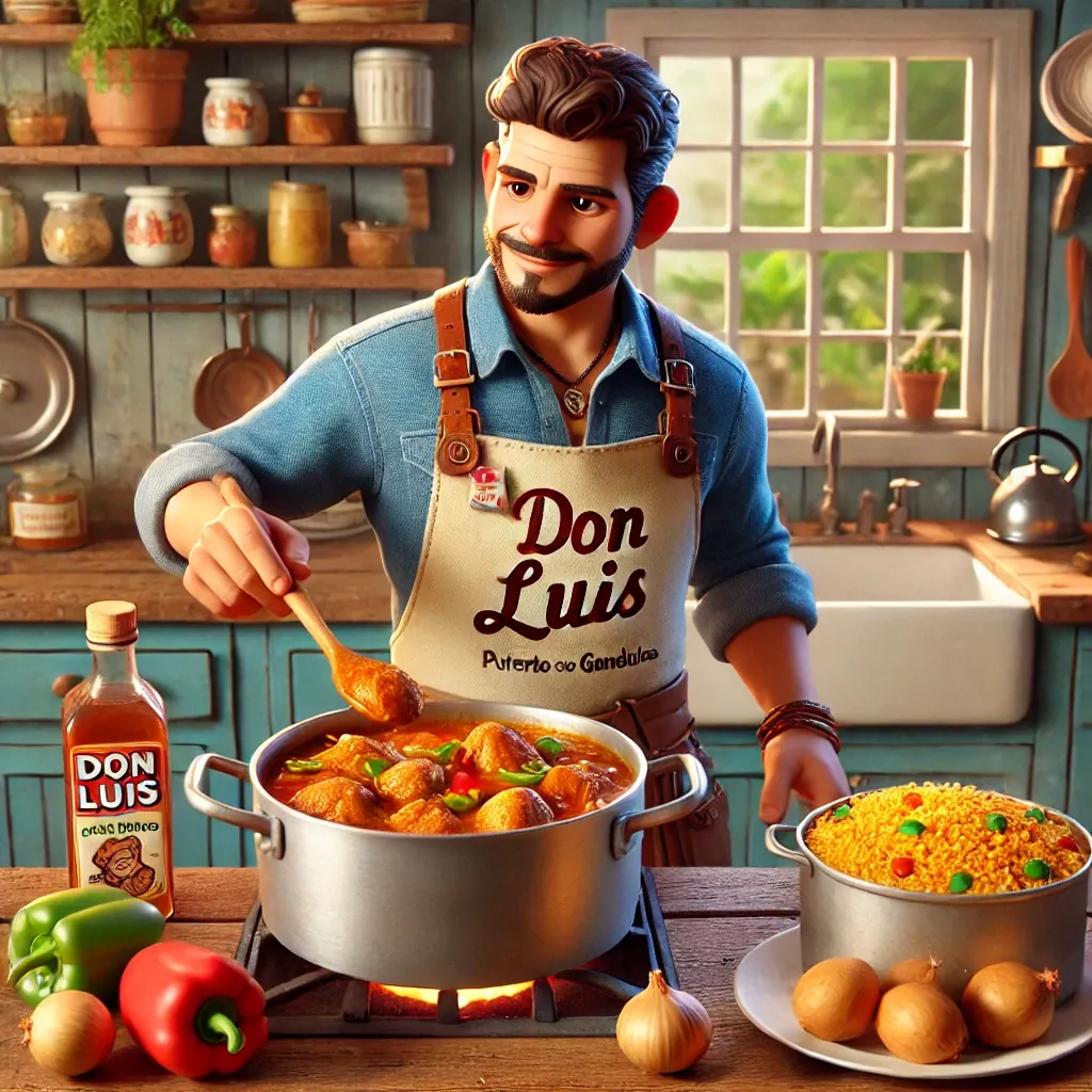 Pollo Guisado with Arroz con Gandules