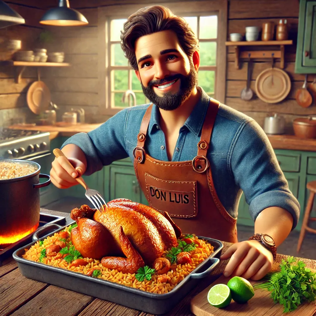 Arroz con Gandules with Roast Chicken