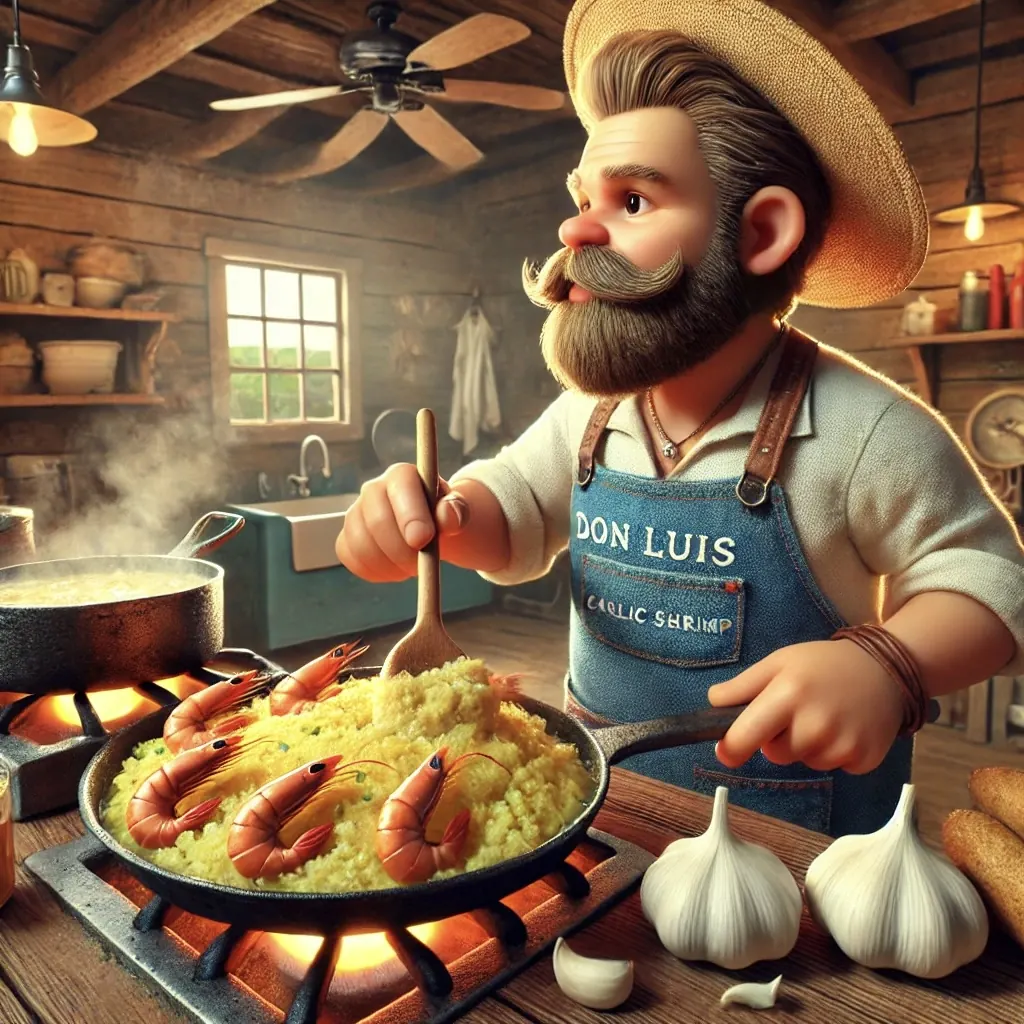 Mofongo con Ajo Camarones