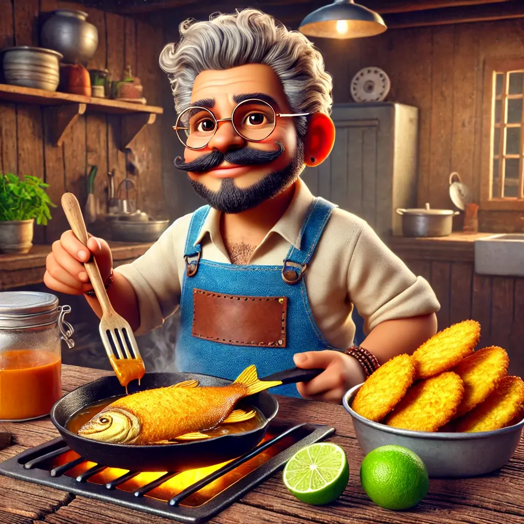 Tostones con Pescado Frito (Fried Pescado con Plátanos)