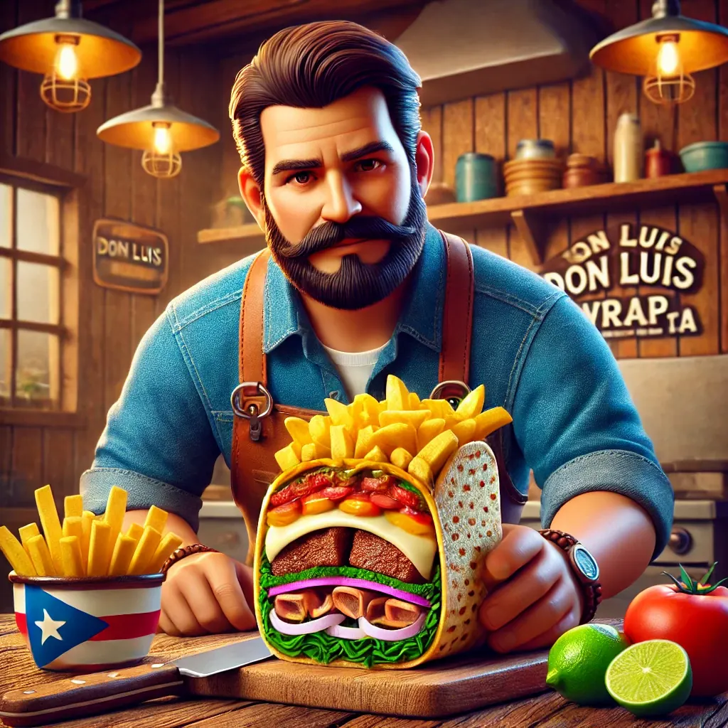 Tripleta Wraps (puertorriqueño Triple Meat Wraps)