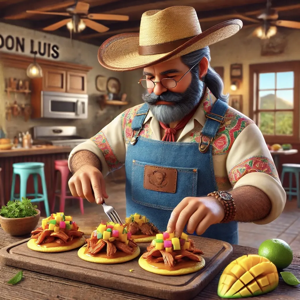 Pernil Arepas con Mango Salsa