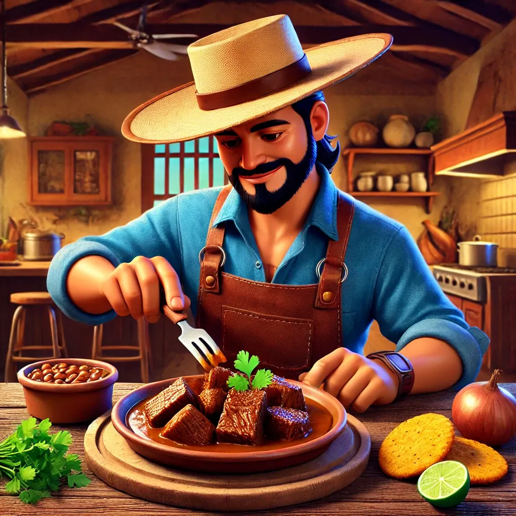 Carne Guisada con Fried Tostones