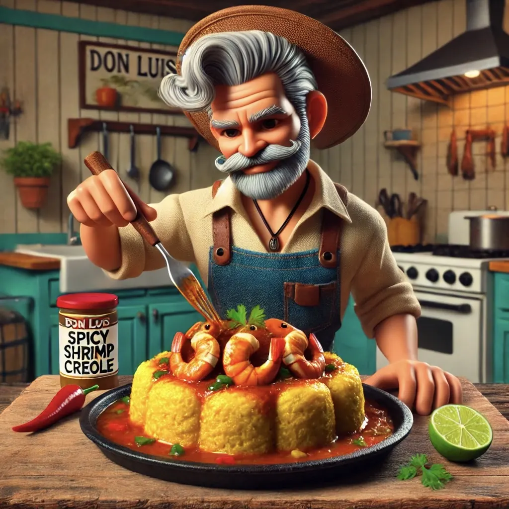 Mofongo con Spicy Camarones Creole