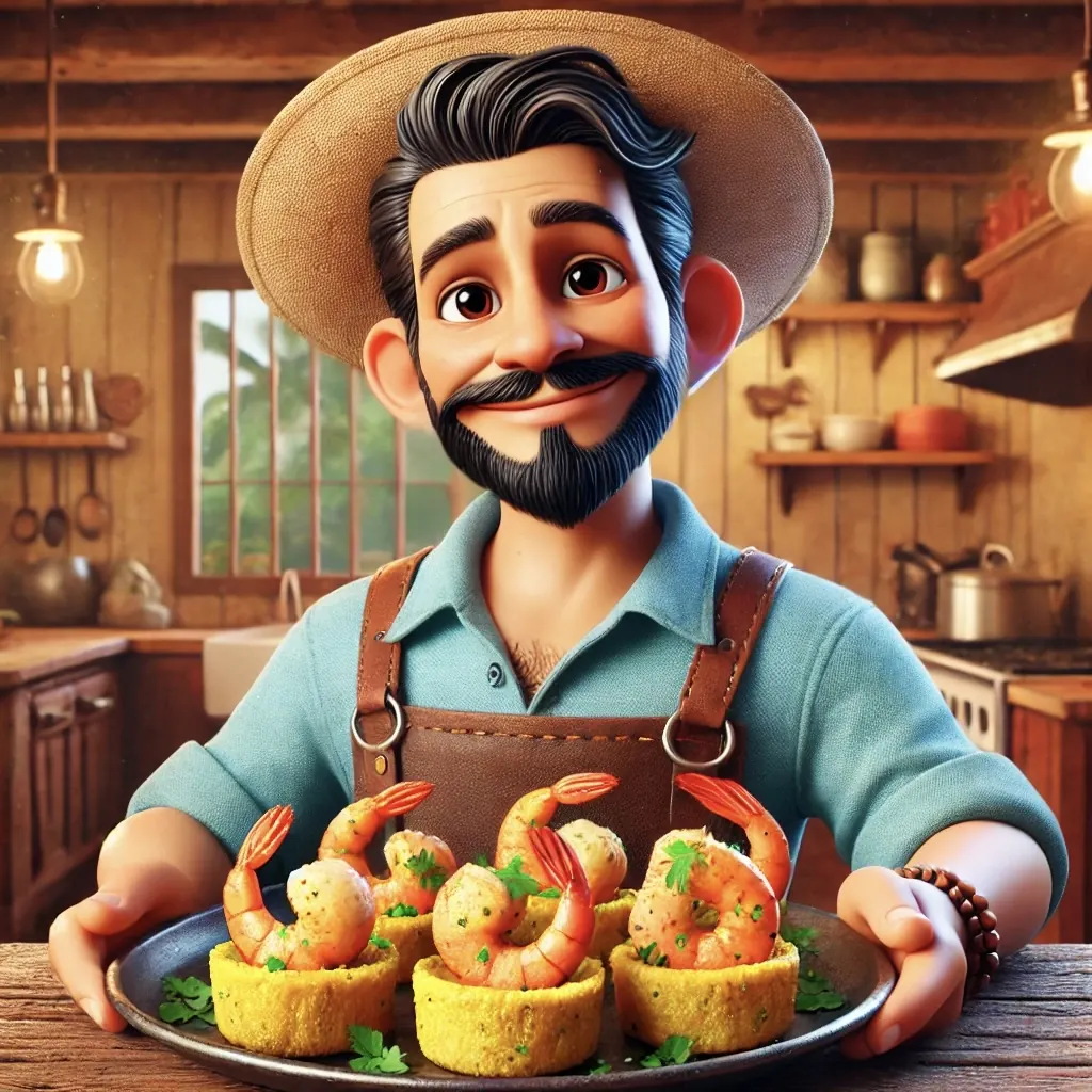Tostones Rellenos de Camarones