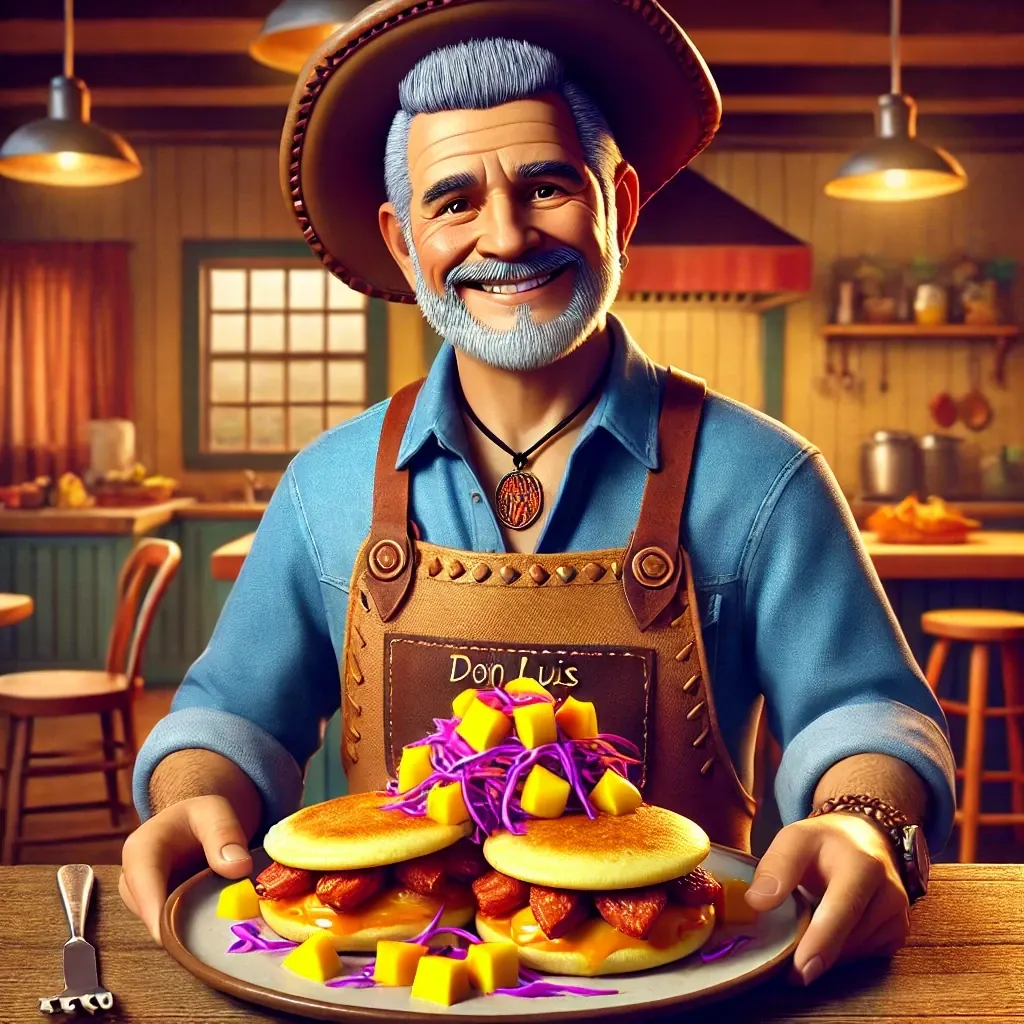 Pernil Arepas con Mango Slaw