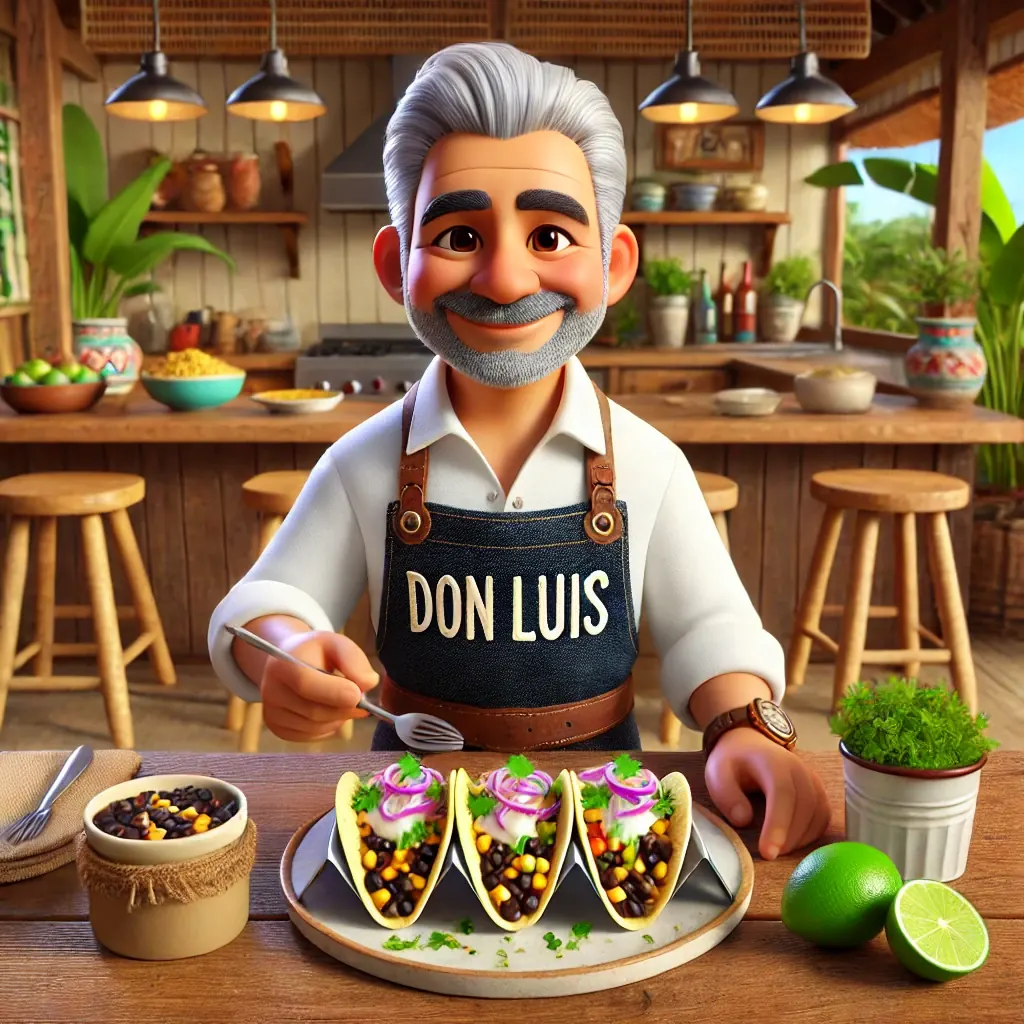 Habichuela Negra y Corn Tacos
