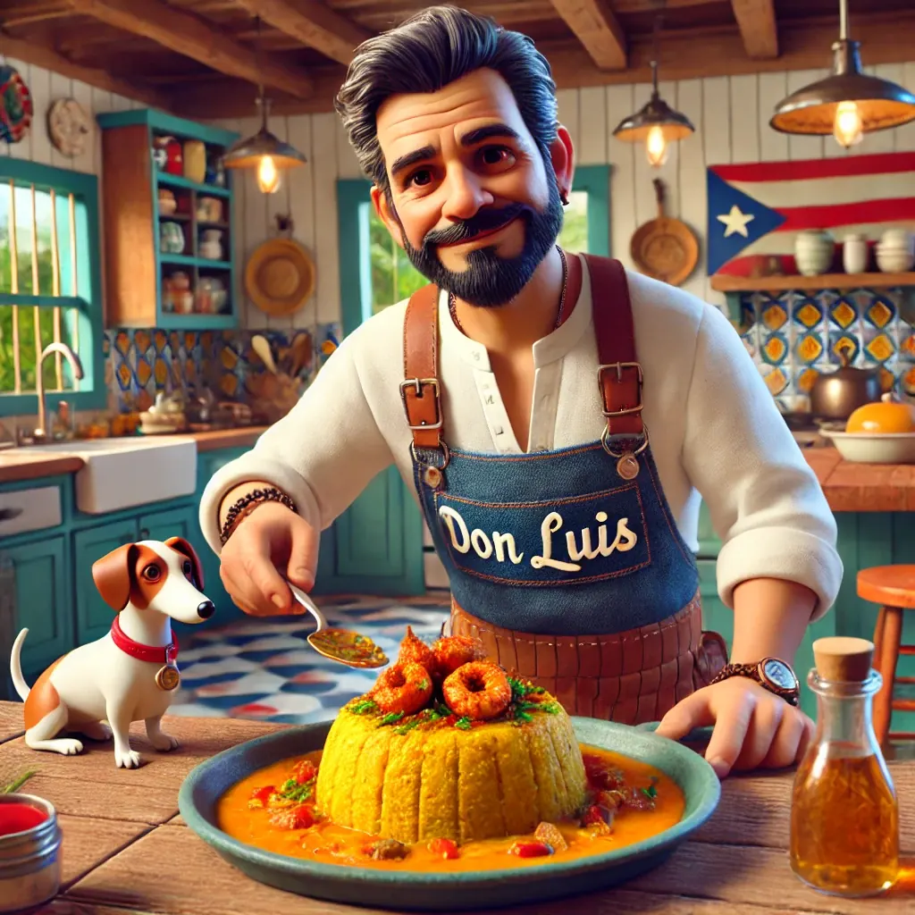 Mofongo con Spicy Ajo Camarones