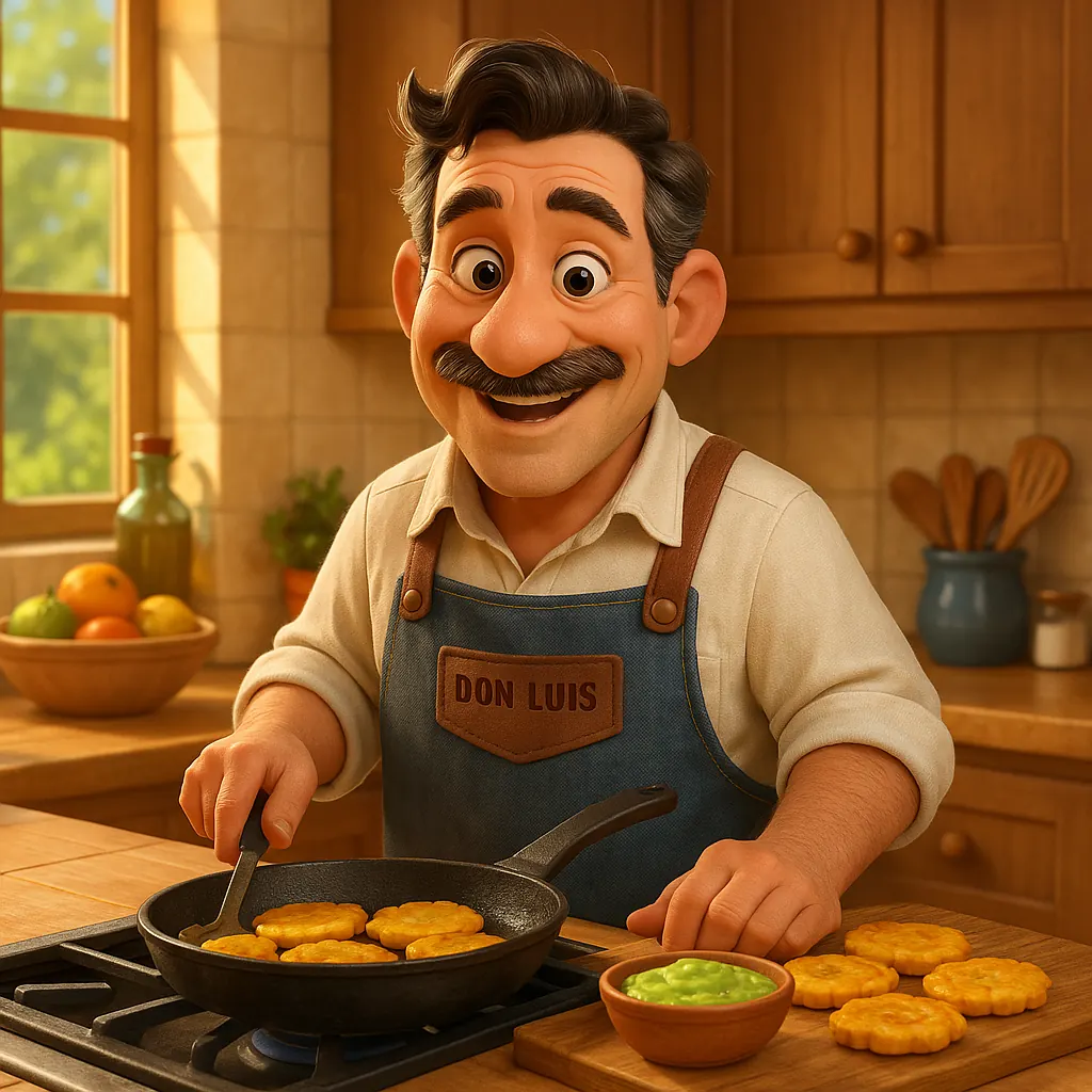 Tostones con Cilantro Avocado Sauce